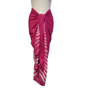 Womens Sarong Cotton Wrap, Handpainted Batik Wrapskirt Beach Pareo Beachwear-NEW